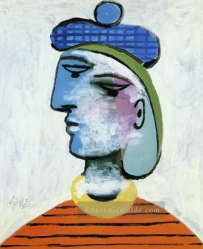  marie - Marie Therese au beret bleu Portrait Frau 1937 Kubismus Pablo Picasso